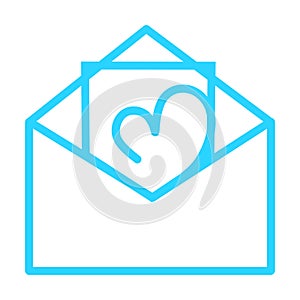 Email icon. Open envelope pictogram. Mail symbol, email and messaging, email marketing campaign for website design, mobile applica