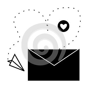 Email icon. Open envelope pictogram. Mail symbol, email and messaging, email marketing campaign for website design, mobile applica