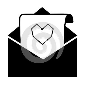 Email icon. Open envelope pictogram. Mail symbol, email and messaging, email marketing campaign for website design, mobile applica