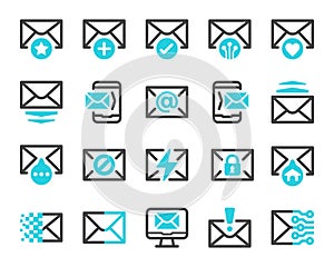 Email icon set