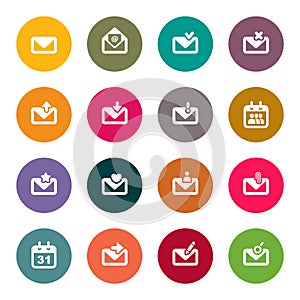 email icon set. color