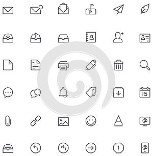 Email icon set