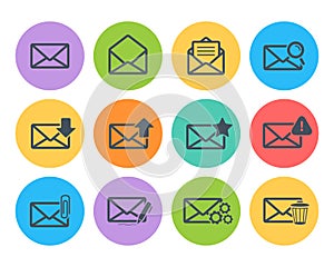 Email icon set