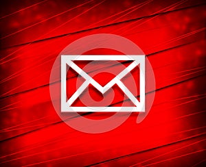 Email icon shiny line red background illustration