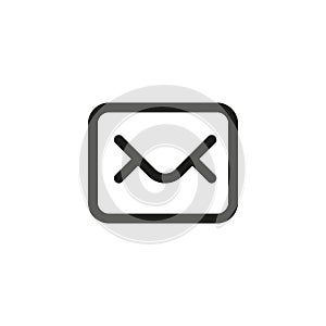 The email icon. Simple linear vector illustration on a white background