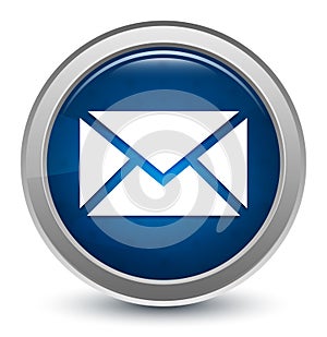 Email icon starburst shiny blue round button illustration design concept