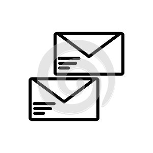 Email icon vector isolated on white background, Email sign , line and outline elements in linear style