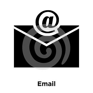 Email icon vector isolated on white background, logo concept of