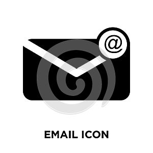 Email icon vector isolated on white background, logo concept of