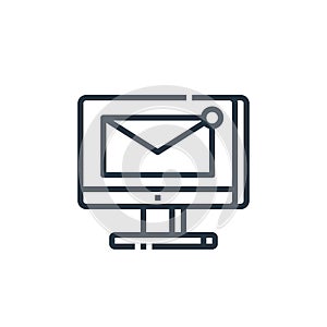 email icon vector from office concept. Thin line illustration of email editable stroke. email linear sign for use on web and