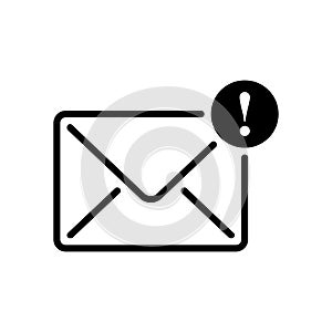 email icon with warning notification