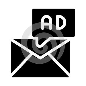 Email vector glyph flat icon