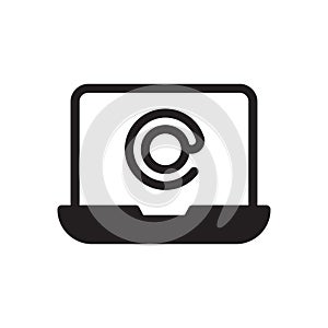 Email vector glyph flat icon
