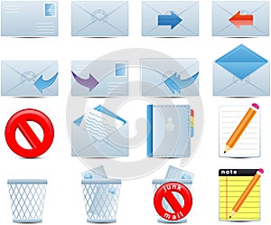 Email icons set