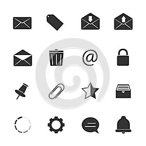 Email icons.