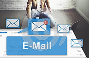 Email Inbox Electronic Communication Graphics Concept photo