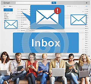 Email Inbox Electronic Communication Graphics Concept