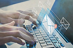 email inbox, online communication and e-mail marketing photo