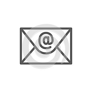 Email, internet message line icon.