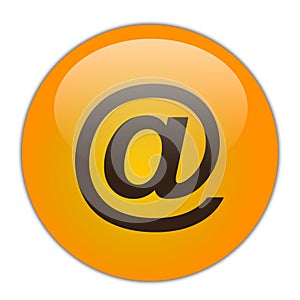 @ email internet orange round crystal gradient button