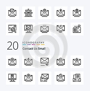 20 Email Line icon Pack like mark email email remove email