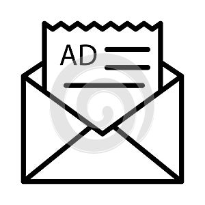 Email thin line vector  icon