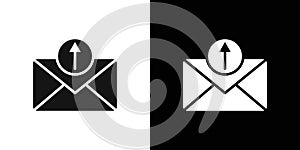 email or mail send icon logo set vector