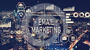 Email marketing with aerial view of Manhattan, NY