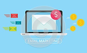 Email marketing campaign illustration.