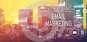 Email marketing concept with downtown San Francisco