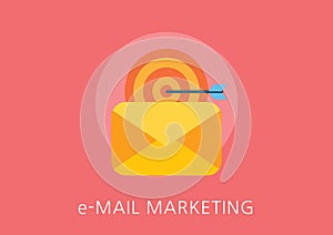 Email marketing concept flat icon