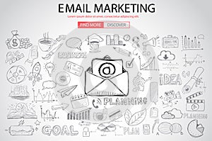 Email Marketing with Doodle design style