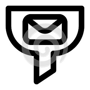 Email Filtering, Spam Blocking Outline Icon