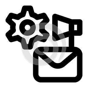 Email Automation Tools, Settings Outline Icon