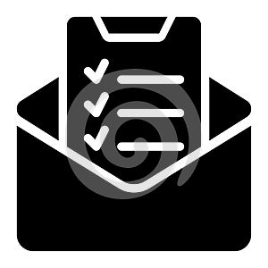 Email Marketing Management Glyph Solid Icon