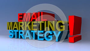 Email marketing strategy on blue