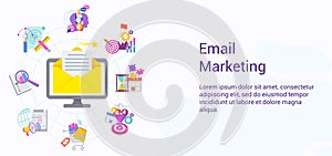 Email marketing strategy. Successful strategy for attracting customers.