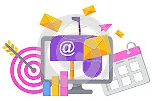 Email marketing strategy. Successful strategy for attracting customers.