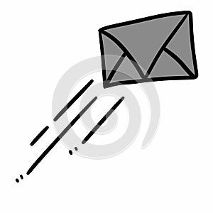 email message envelope cartoon illustration graphic design