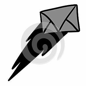 email message envelope cartoon illustration graphic design