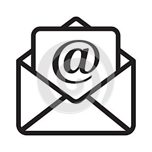 Email message envelope icon vector.mail message inbox.E-Mail Web Inbox