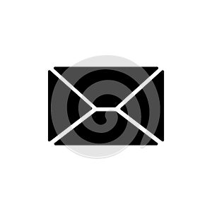 Email Message, Envelope Letter, Mailing. Flat Vector Icon illustration. Simple black symbol on white background. Email Message,