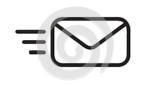 Email message icon for communication and inbox notifications, vector design Generative AI