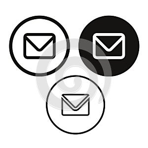 Email message icon vector
