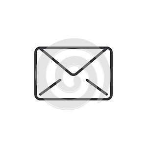 Email, message line icon, outline vector sign, linear style pictogram isolated on white