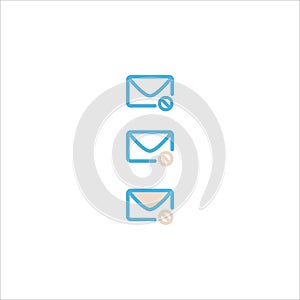 Email messaging icon flat vector logo design trendy