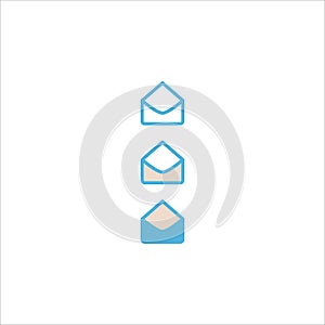 Email messaging icon flat vector logo design trendy