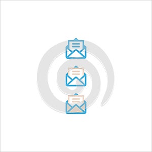 Email messaging icon flat vector logo design trendy