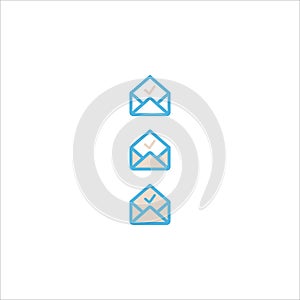 Email messaging icon flat vector logo design trendy