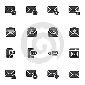 Email Notifications vector icons set